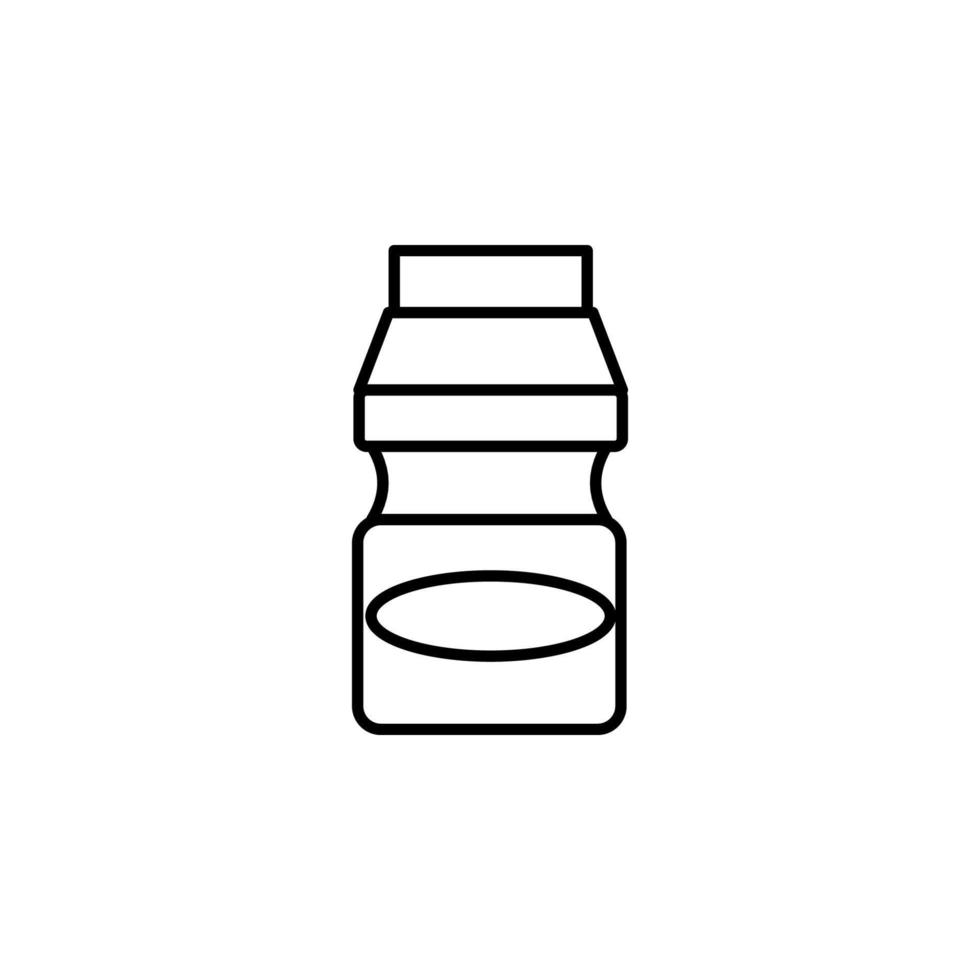 Dairy drink lactobacillus concept line vector icon