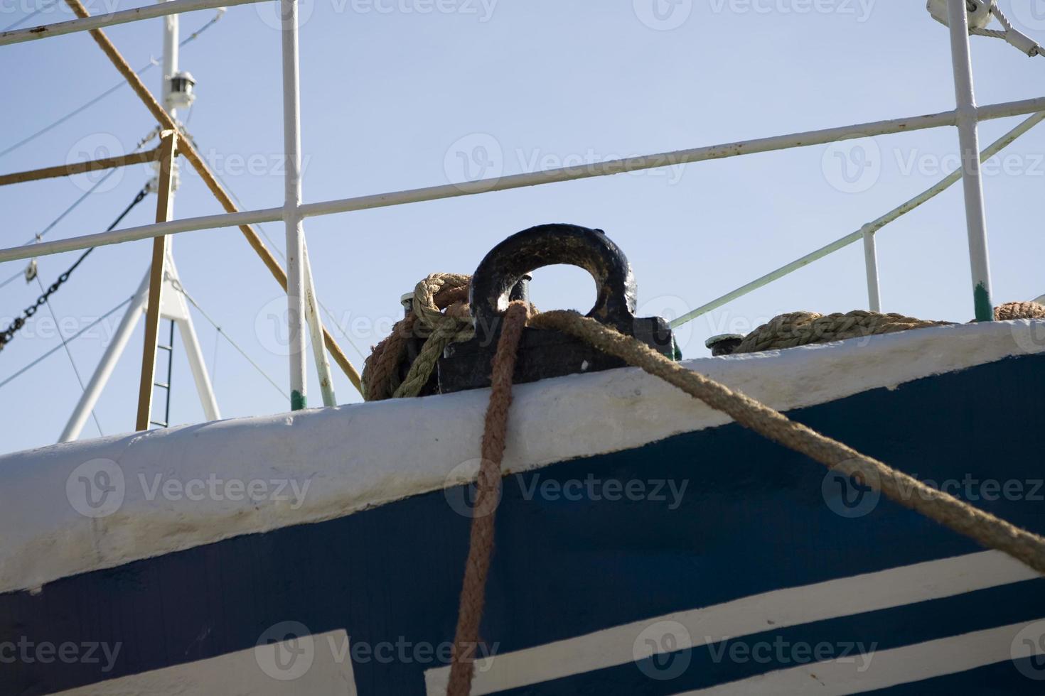 details on fishing boats in the port of Poland on the Hel Peninsula photo