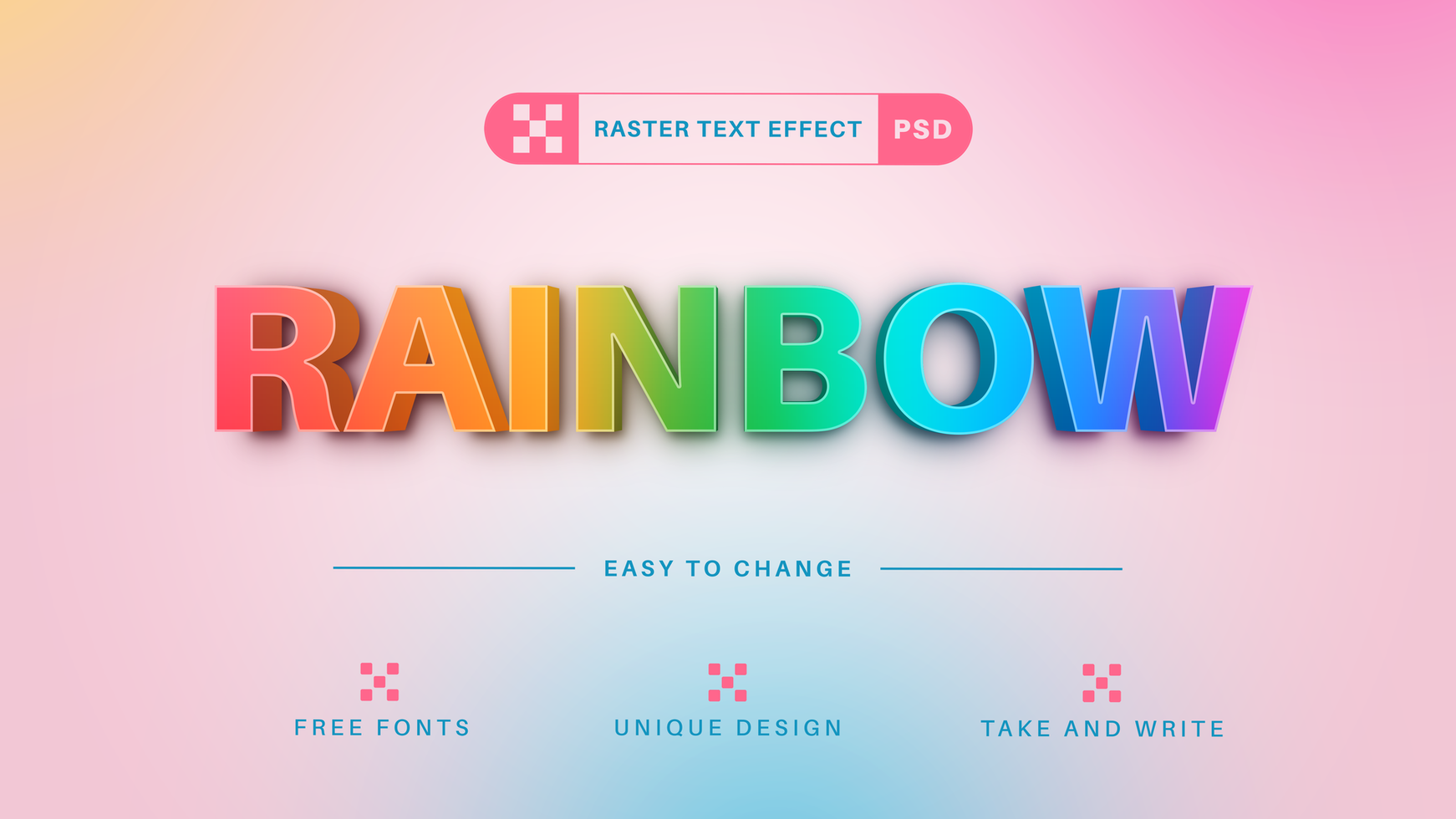 PSD Unicorn - Editable Text Effect,  Font Style
