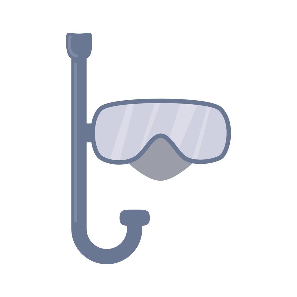 Dive mask and snorkel vector