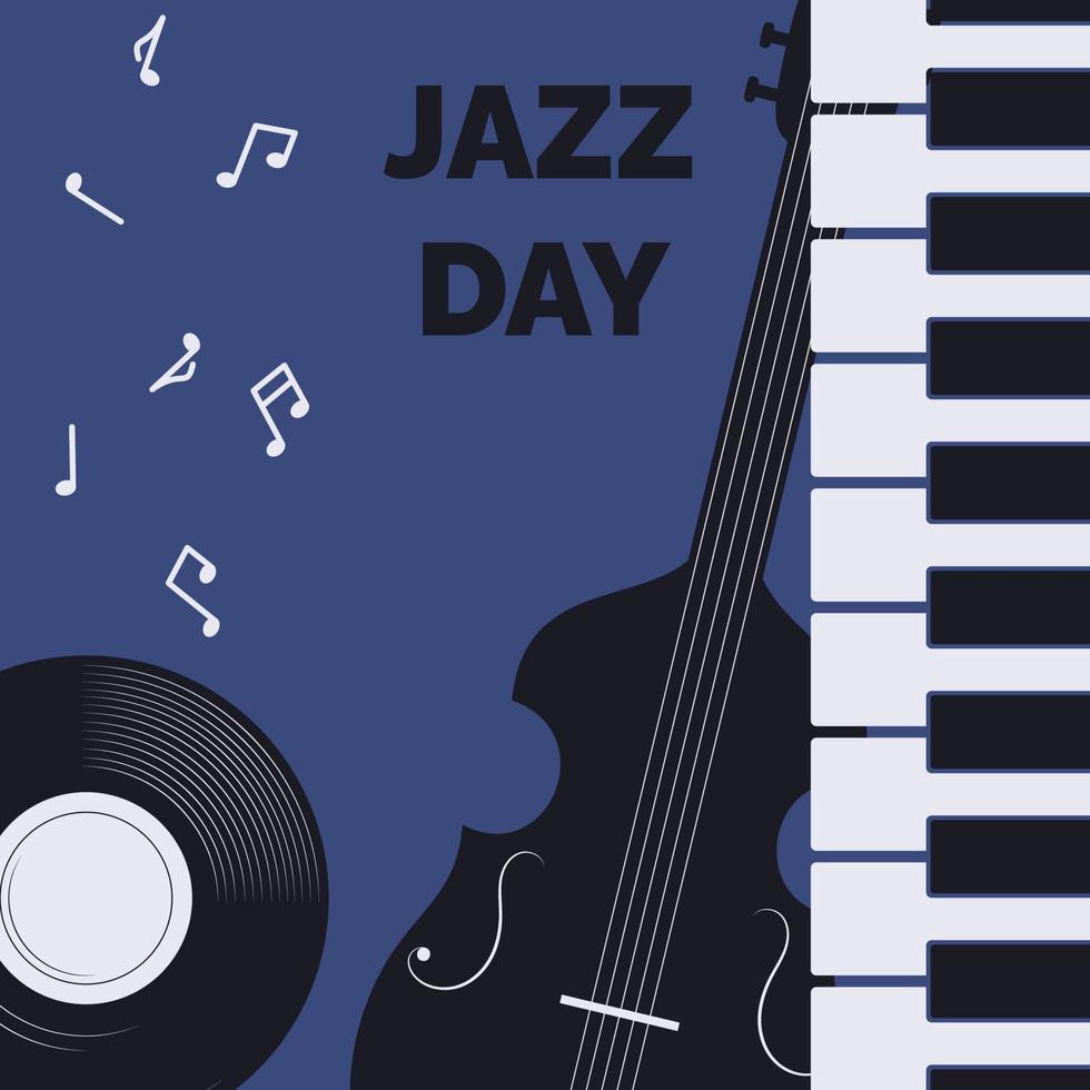 dia internacional del jazz vector