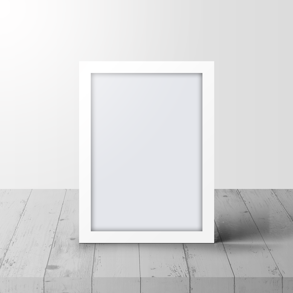 portrait frame white mockup psd