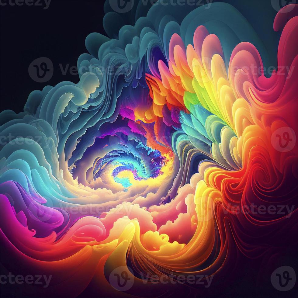 abstract colorful clouds background, ai generation photo