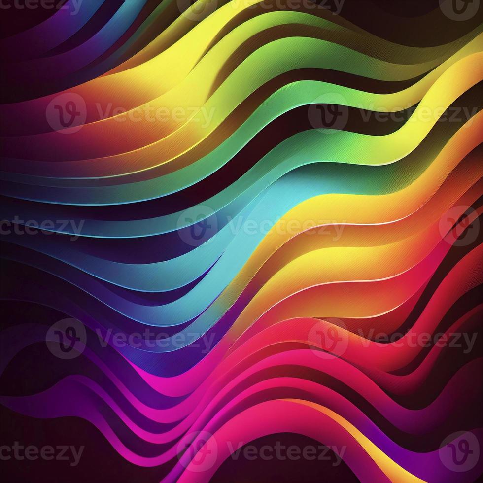 abstract colorful wavy background, ai generation photo