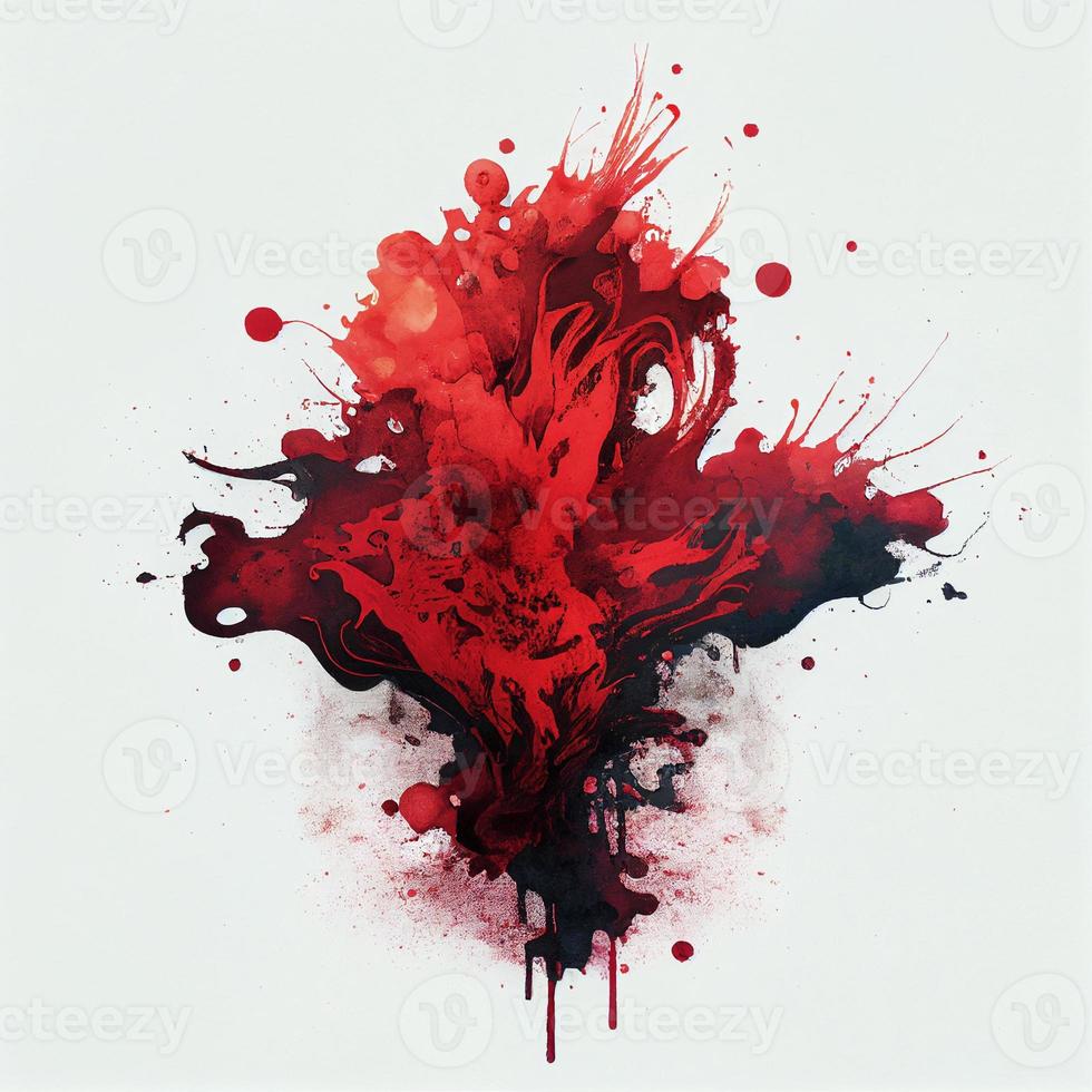 red stains background, ink, ai generation photo