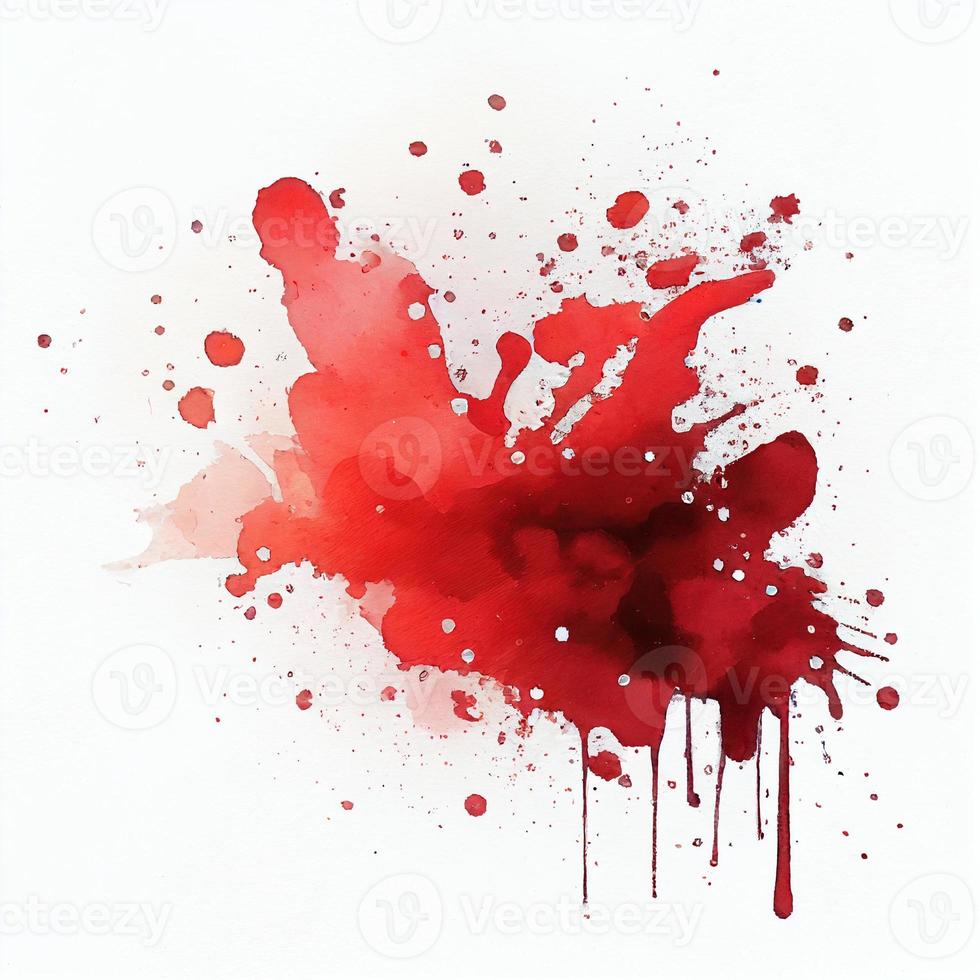 red stains background, watercolor, ai generation photo