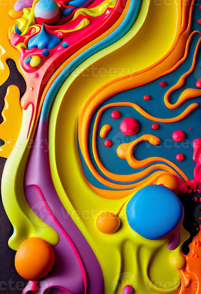 Abstract colorful plasticine background, ai generation photo