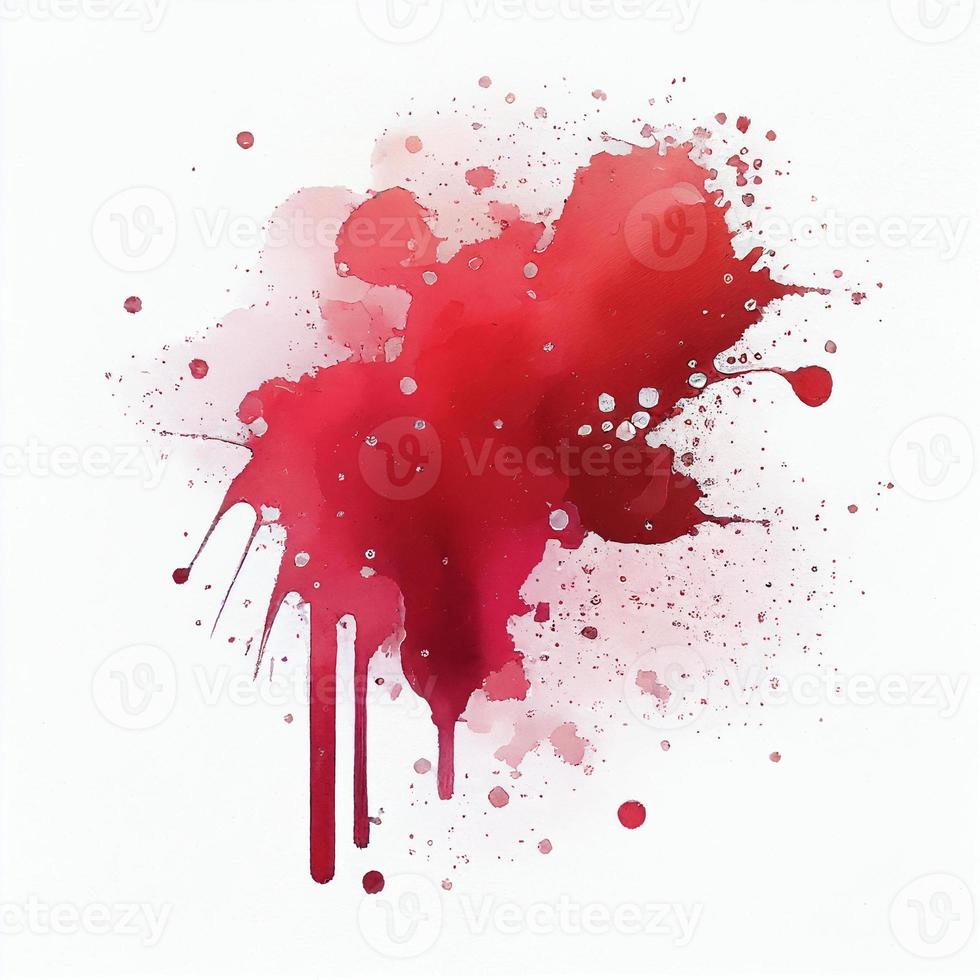 red stains background, watercolor, ai generation photo
