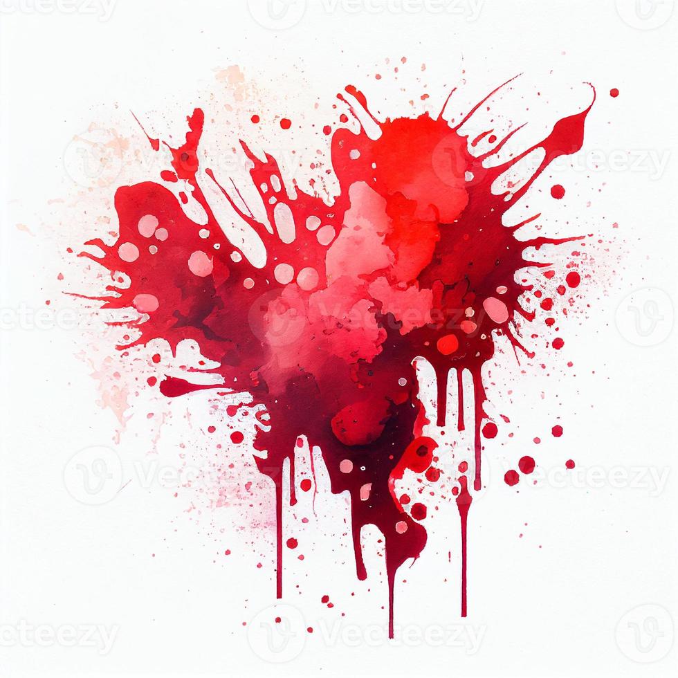 red stains background, watercolor, ai generation photo