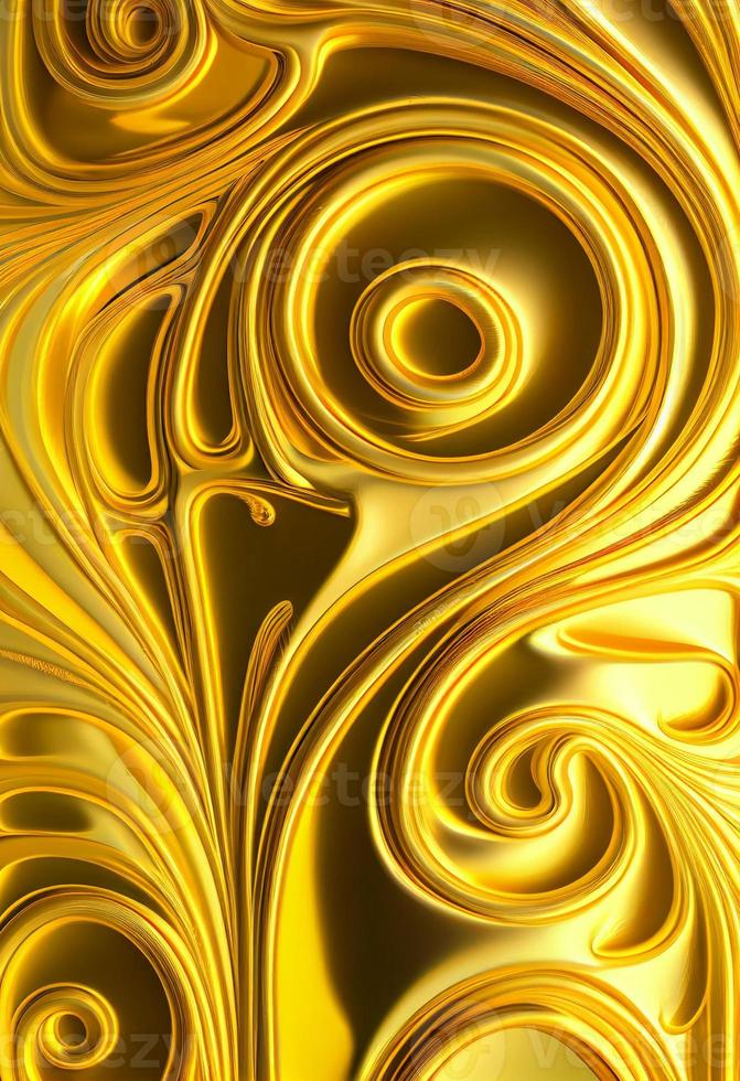 Golden liquid background, ai generation photo