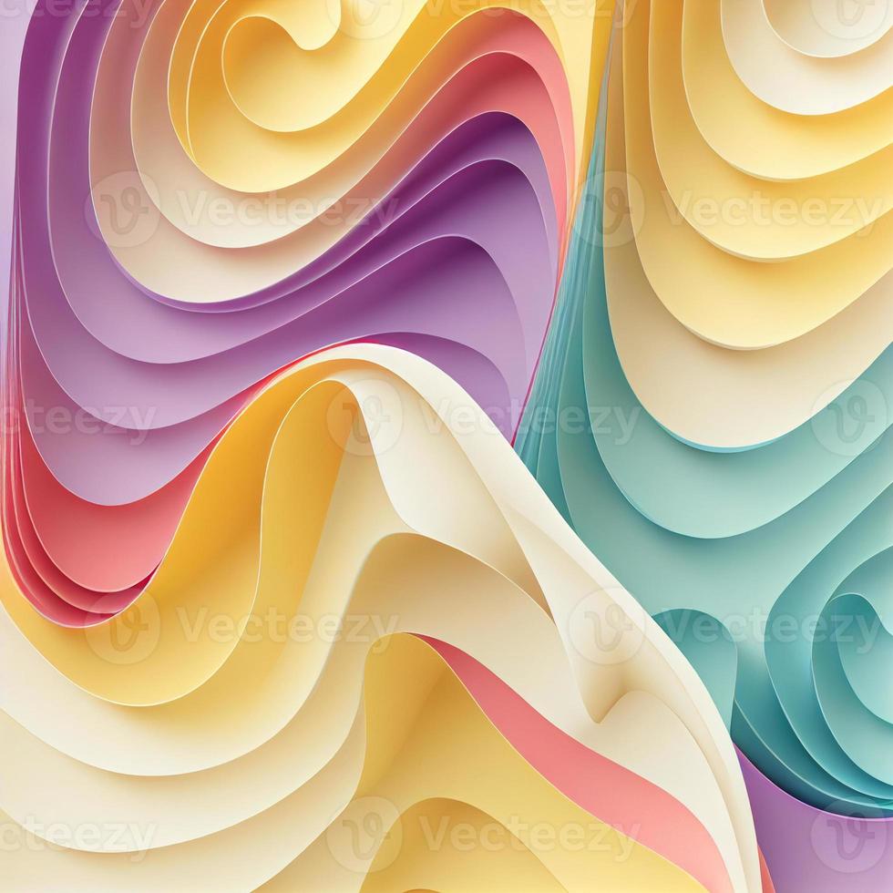 abstract colorful wavy background, ai generation photo