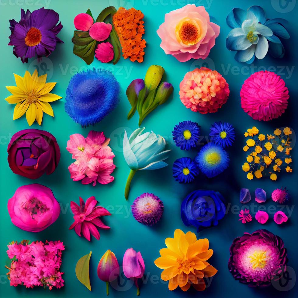 floristry flowers background, ai generation photo