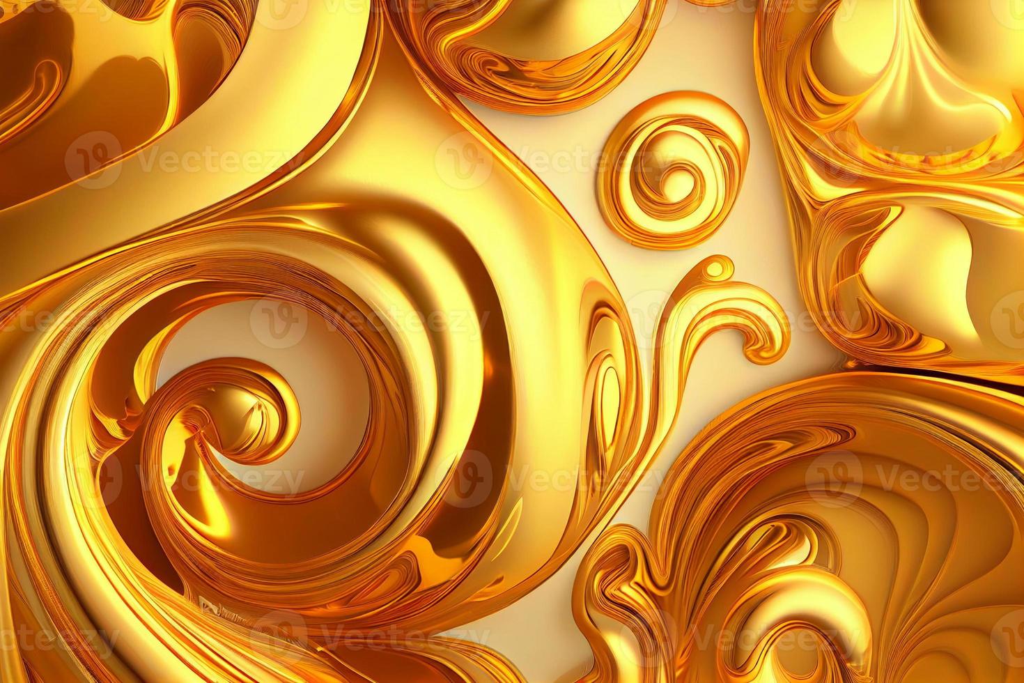 Golden liquid background, ai generation photo