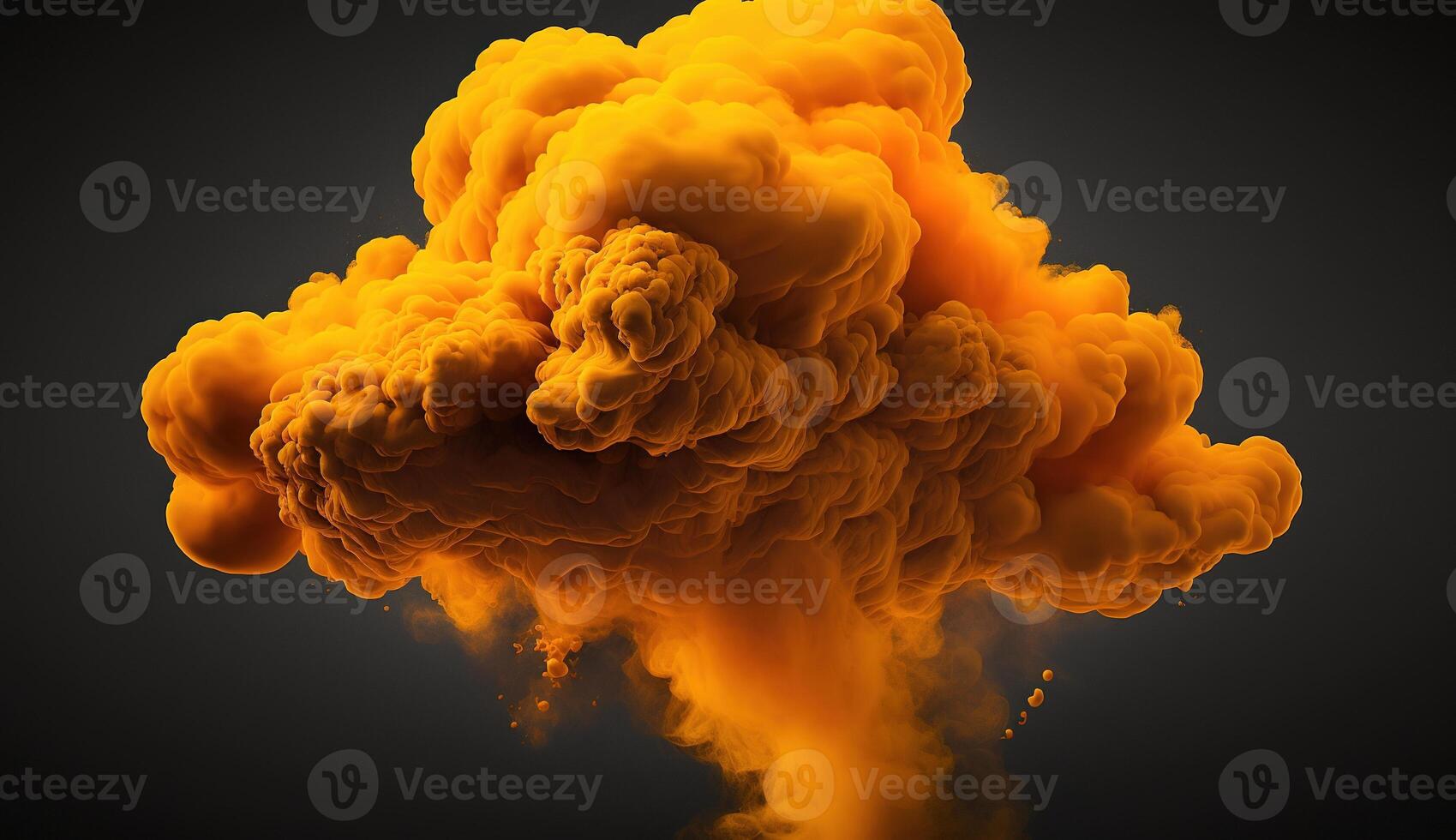 , Flowing light apricot crush smoke with splashes. Soft fluid banner, spring female mood, 3D effect, modern macro realistic abstract background illustration, ink in water effect. photo