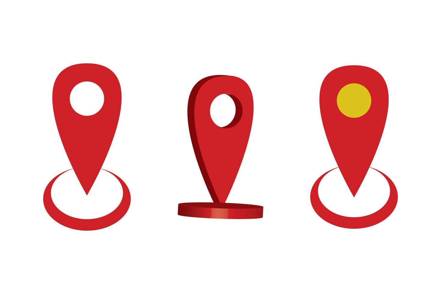 Location map icon, GPS pointer mark free vector