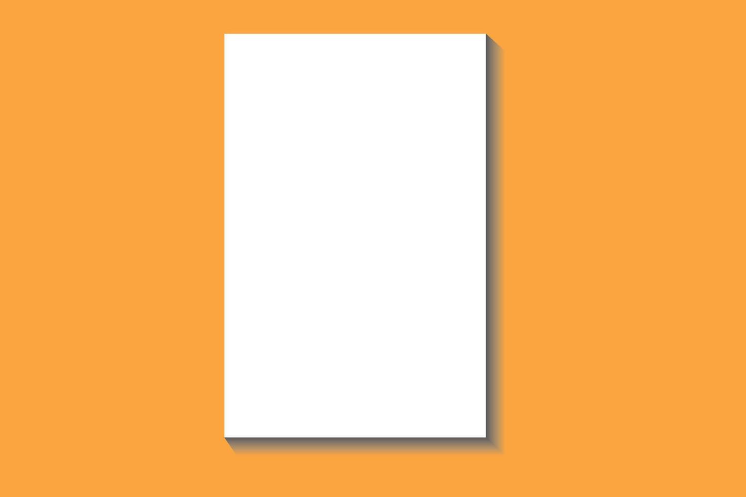 Realistic Poster Mockup White Isolated Blank Canvas Template Yellow Background Presentation Office Advertisement Business Free Vector
