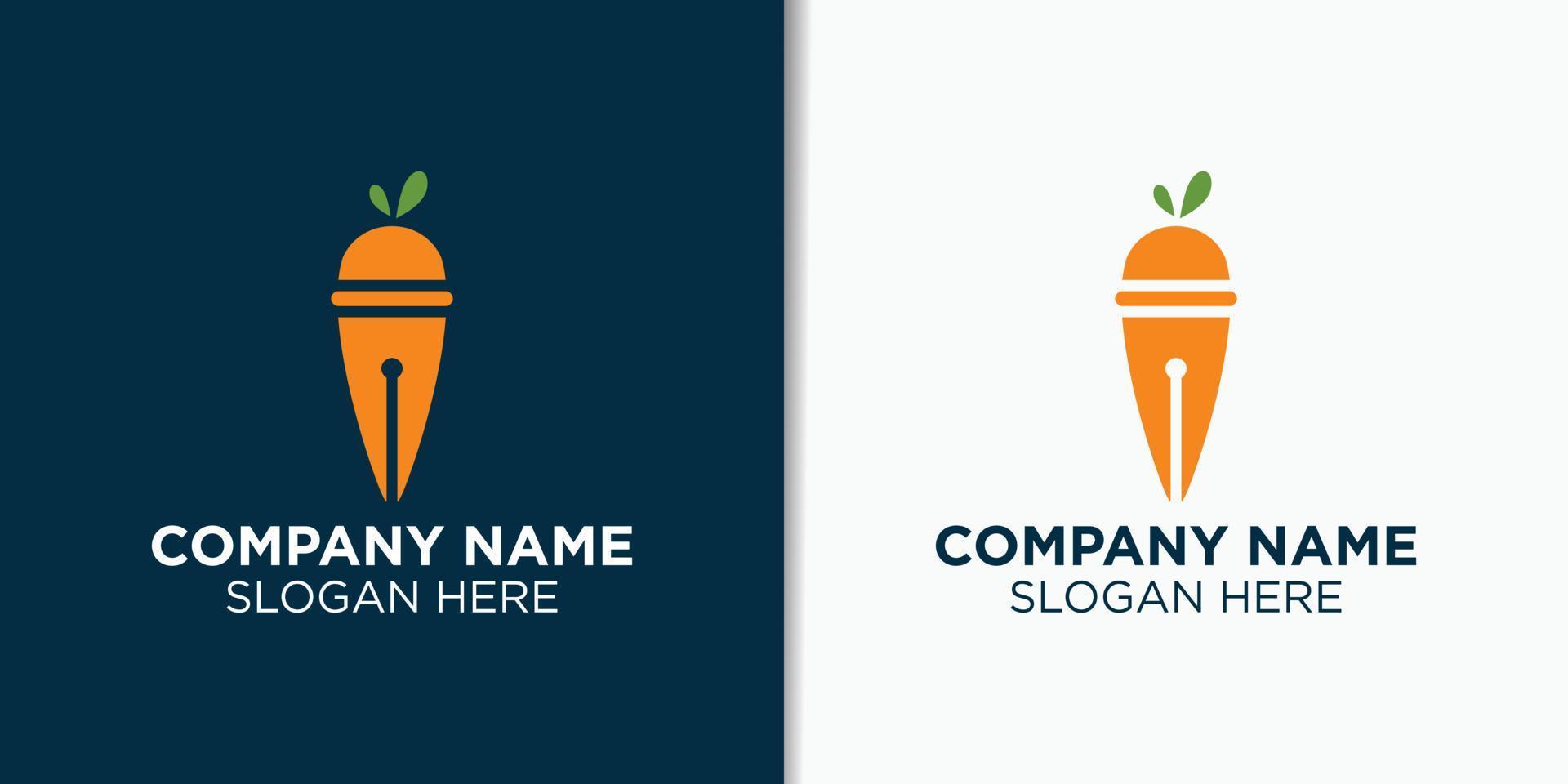 carrot logo design concept vector