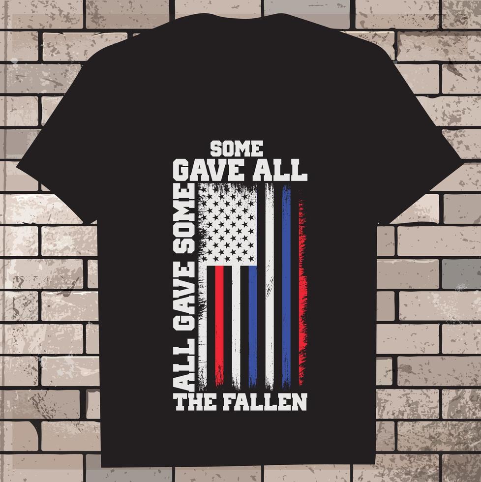 monumento día camiseta vector ilustración, Estados Unidos bandera