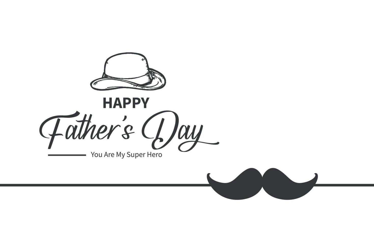 Happy father's day greeting card vector