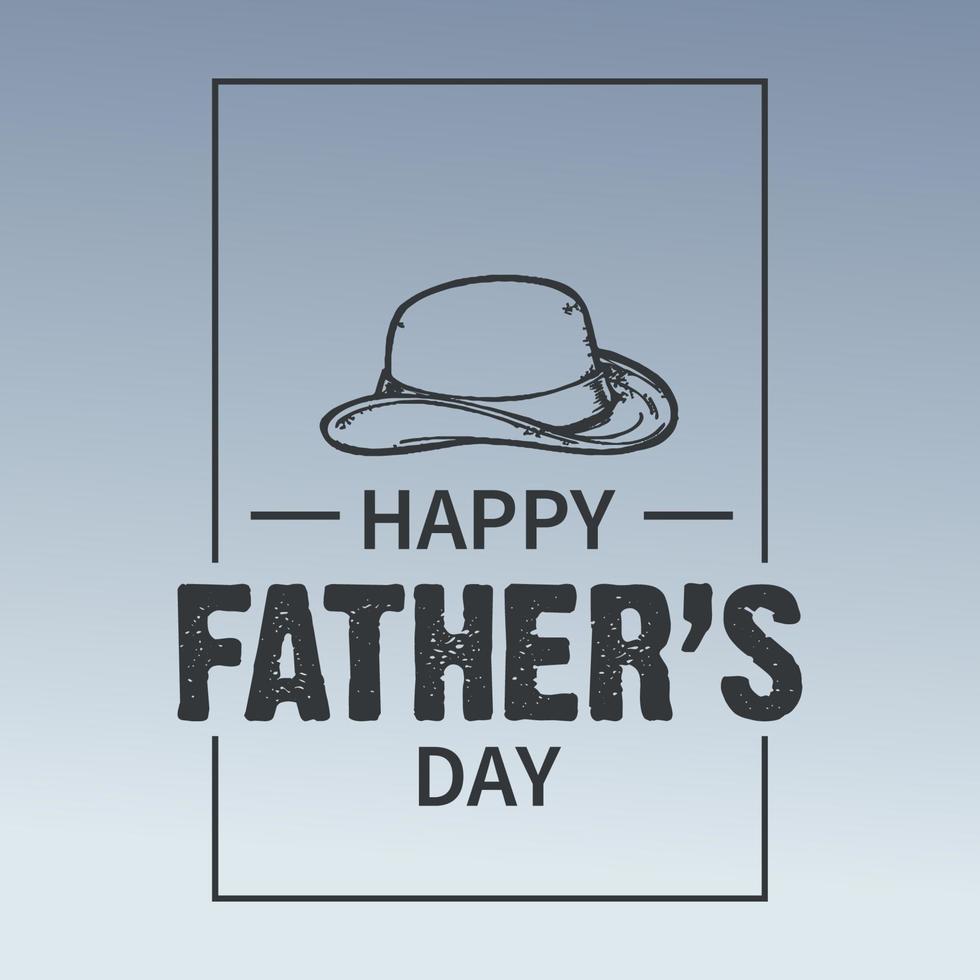 Happy Father's day greeting card with typography letter and t-shirt vector