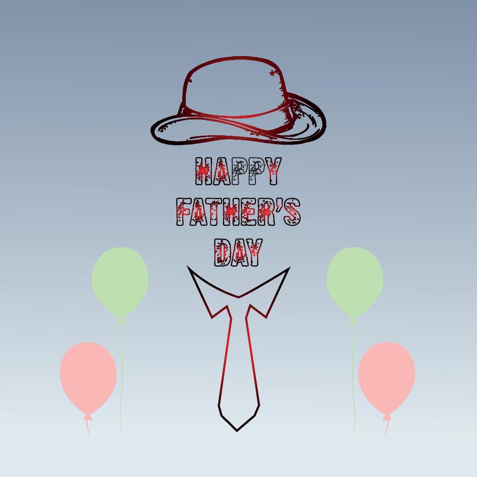 Happy father's day greeting card vector