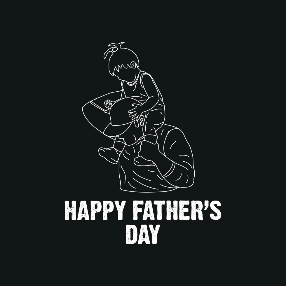 Happy father's day greeting card vector