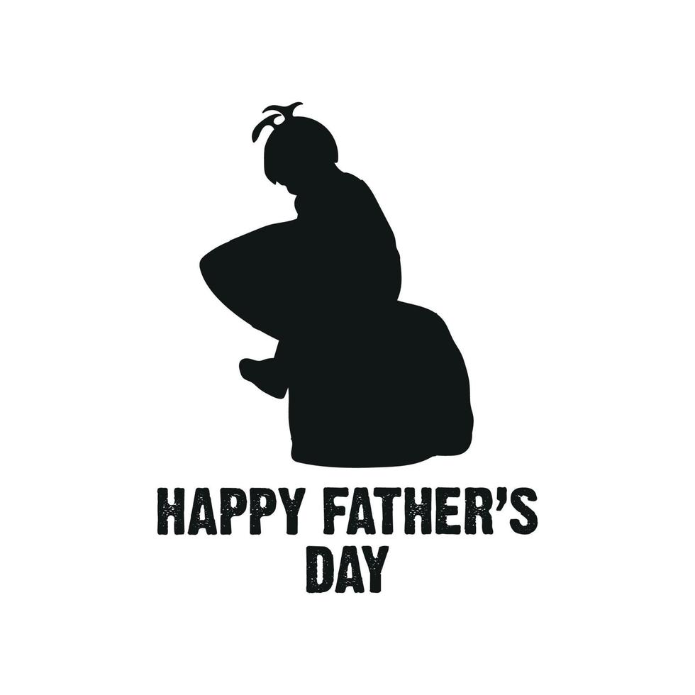 Happy Father's day greeting card with typography letter and t-shirt vector