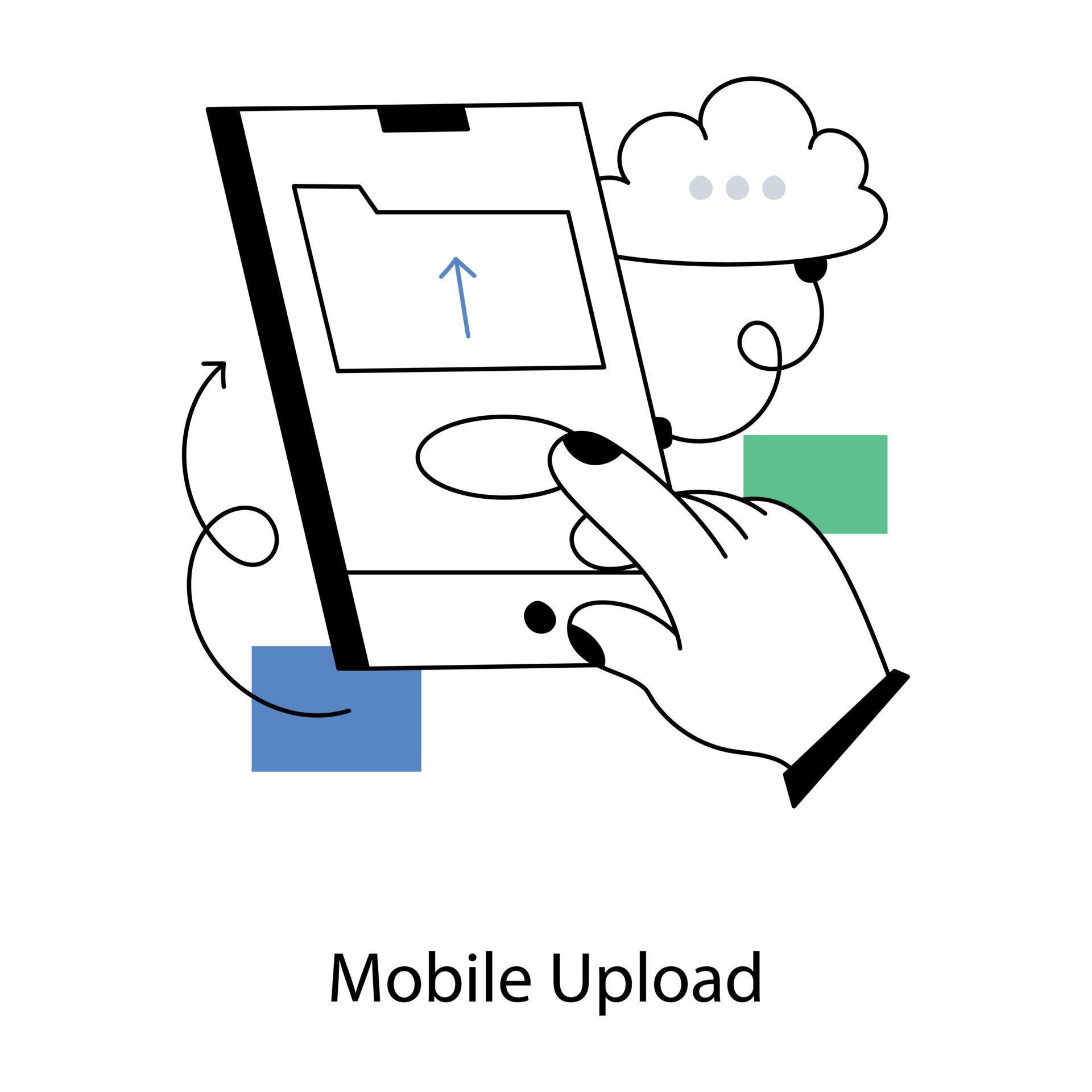 Trendy Mobile Upload 22461375 Vector Art at Vecteezy