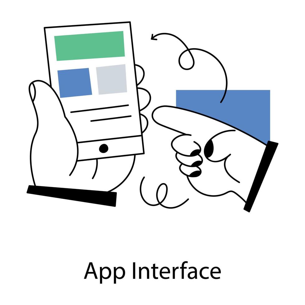 Trendy App Interface vector
