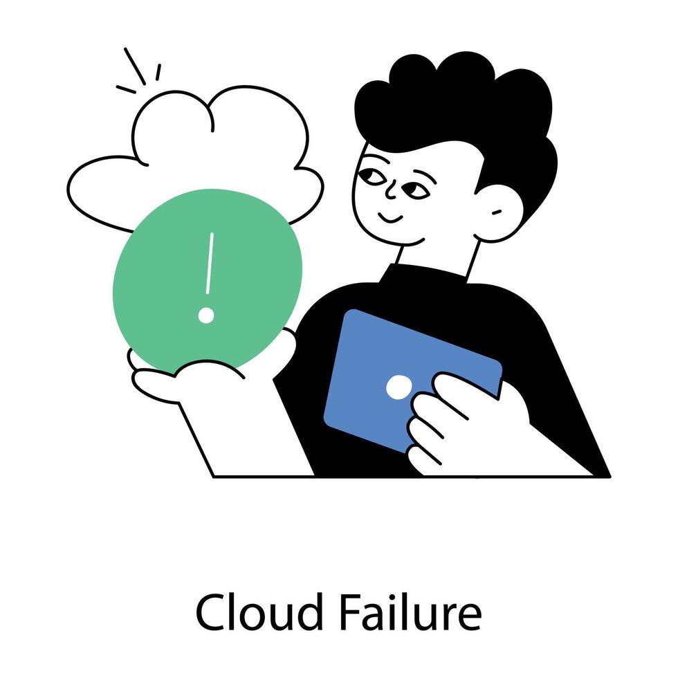 Trendy Cloud Failure vector
