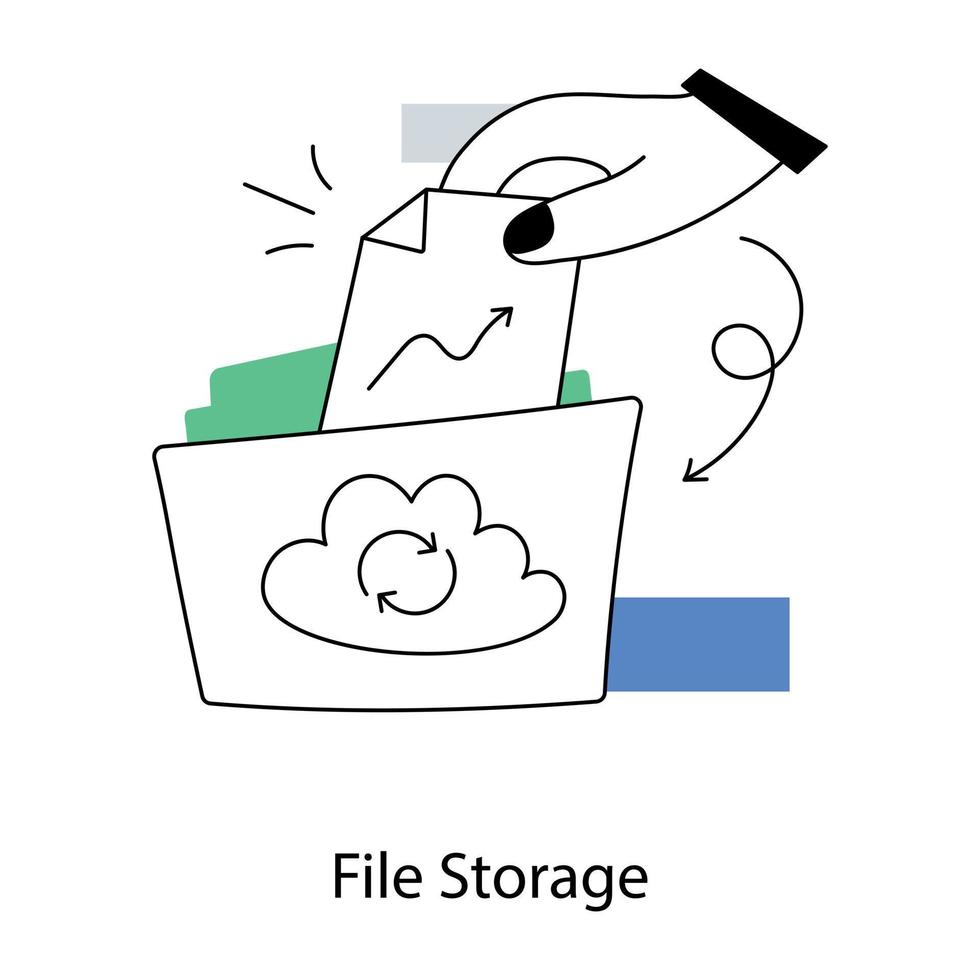 Trendy File Storage 22461400 Vector Art at Vecteezy