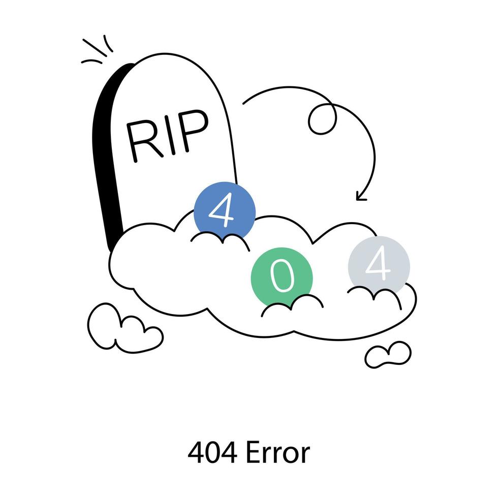 Trendy 404 Error vector