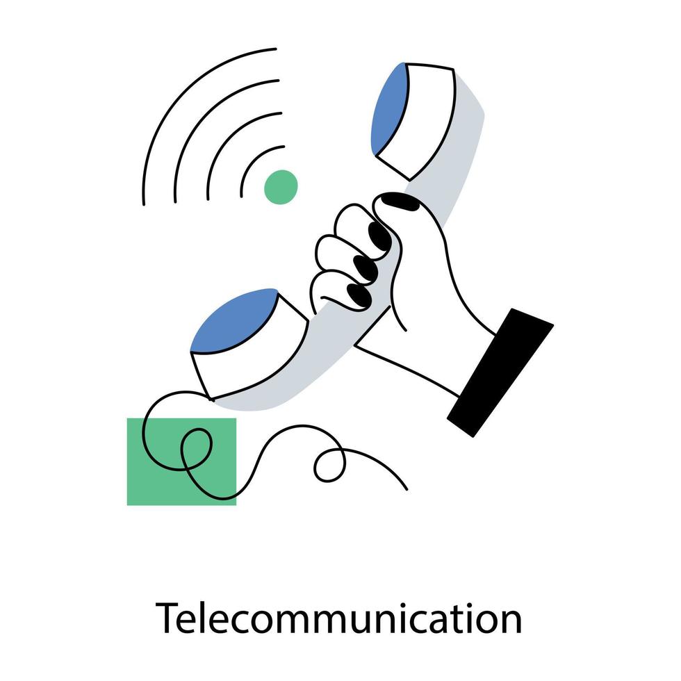 Trendy Telecommunication Concepts vector