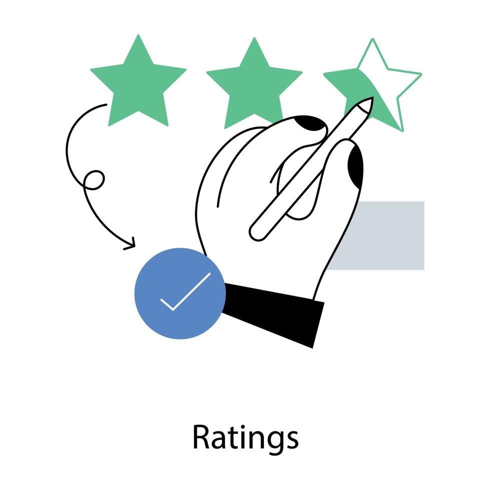 Trendy Ratings Concepts vector