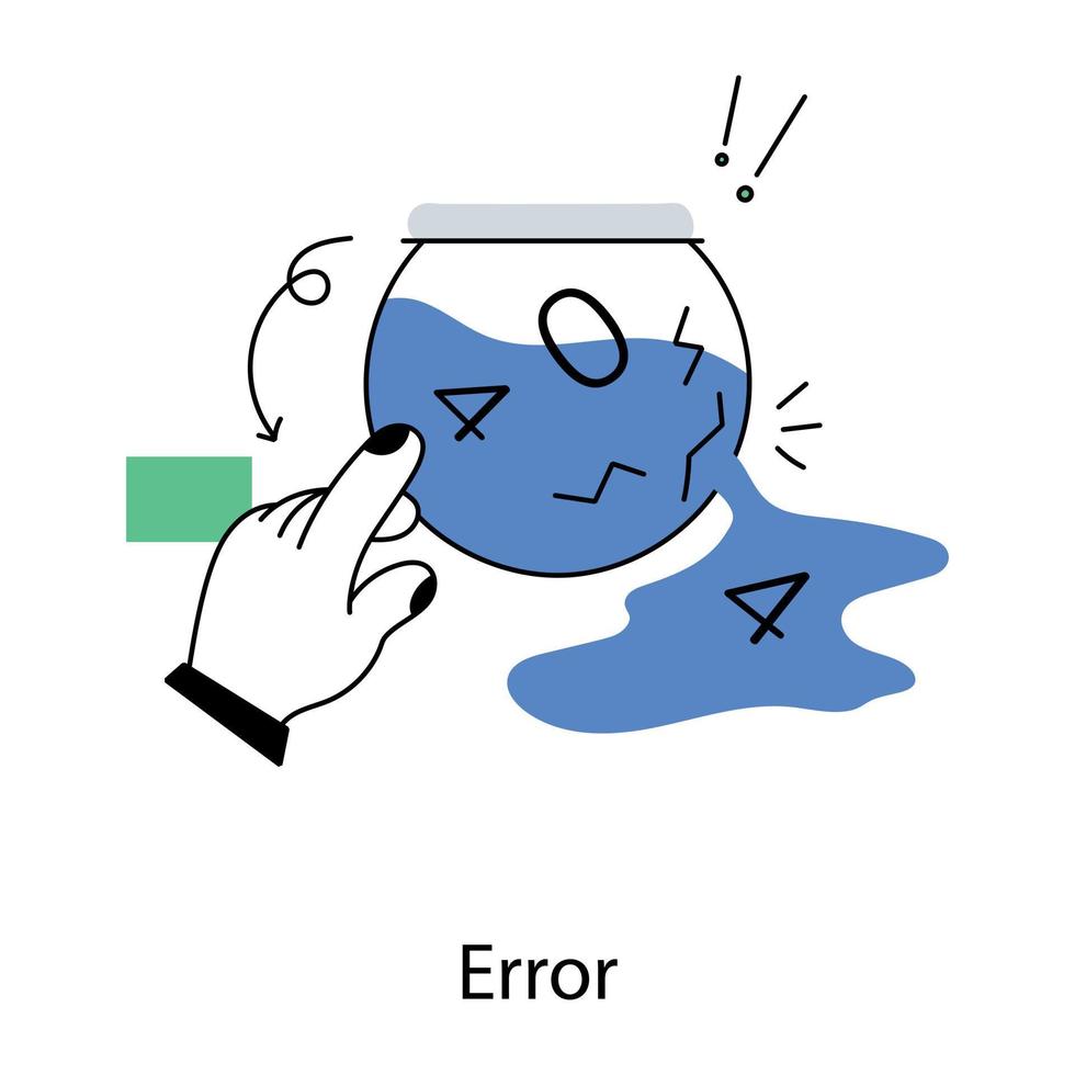 Trendy Error Concepts vector