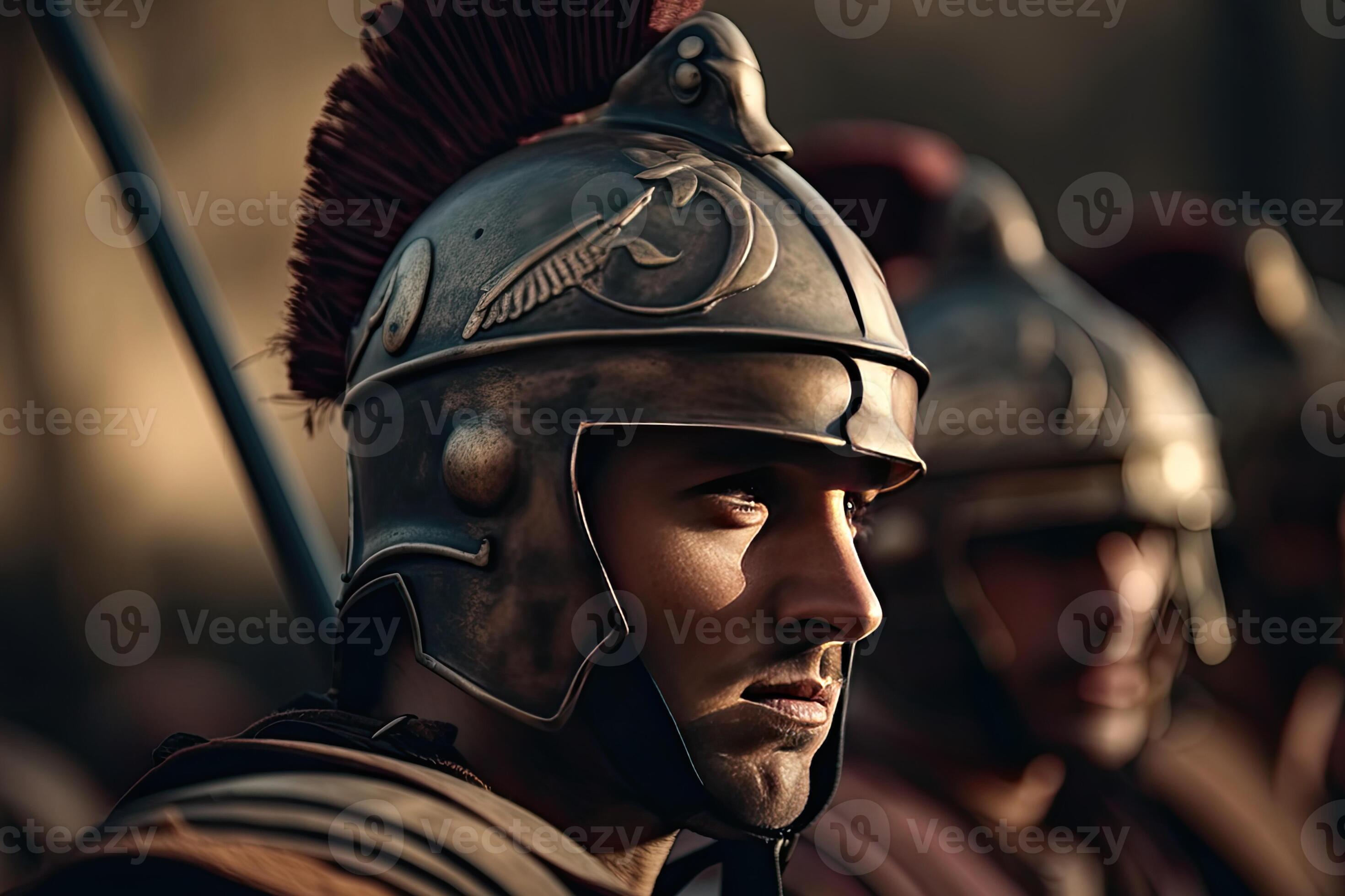 Portrait of roman soldier Ancient warrior in battle Created with Portrait of roman soldier Ancient warrior in battle Created with