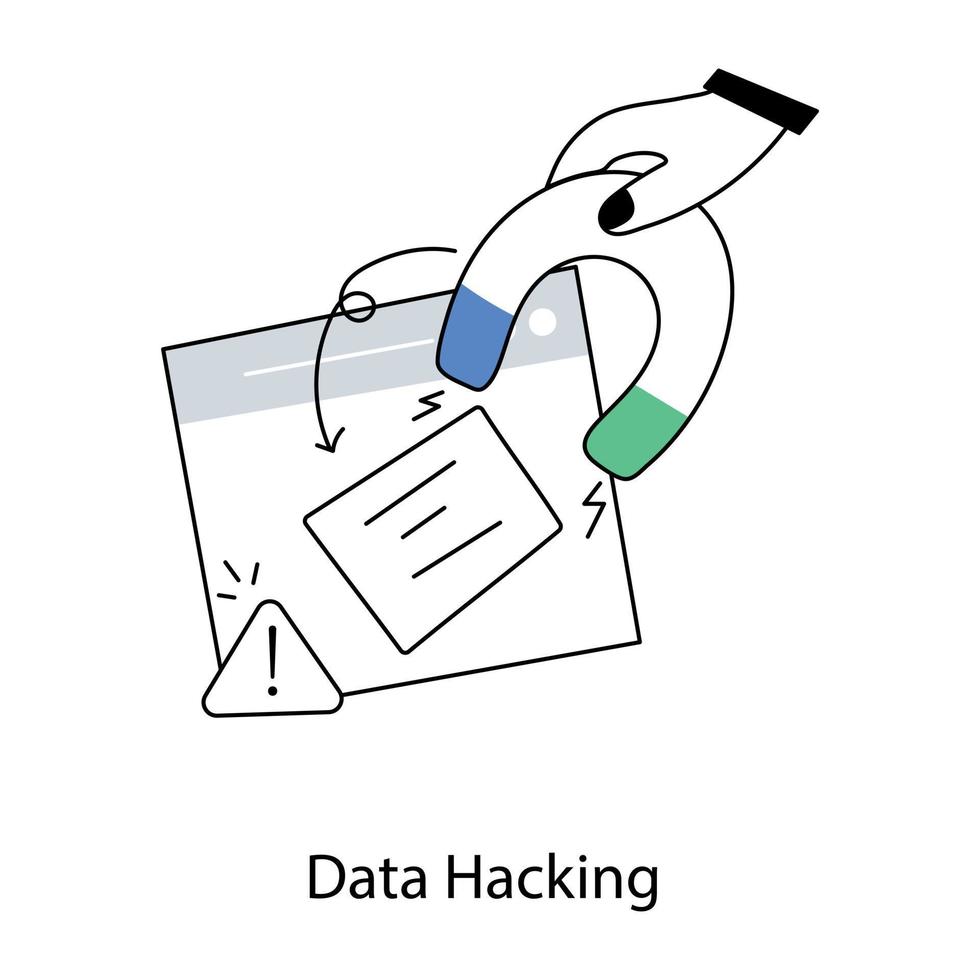 Trendy Data Hacking vector