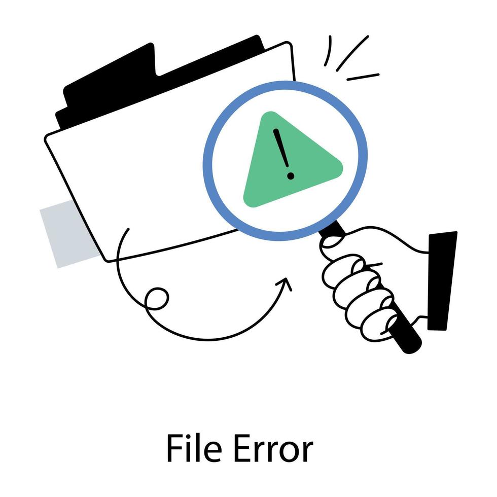Trendy File Error vector