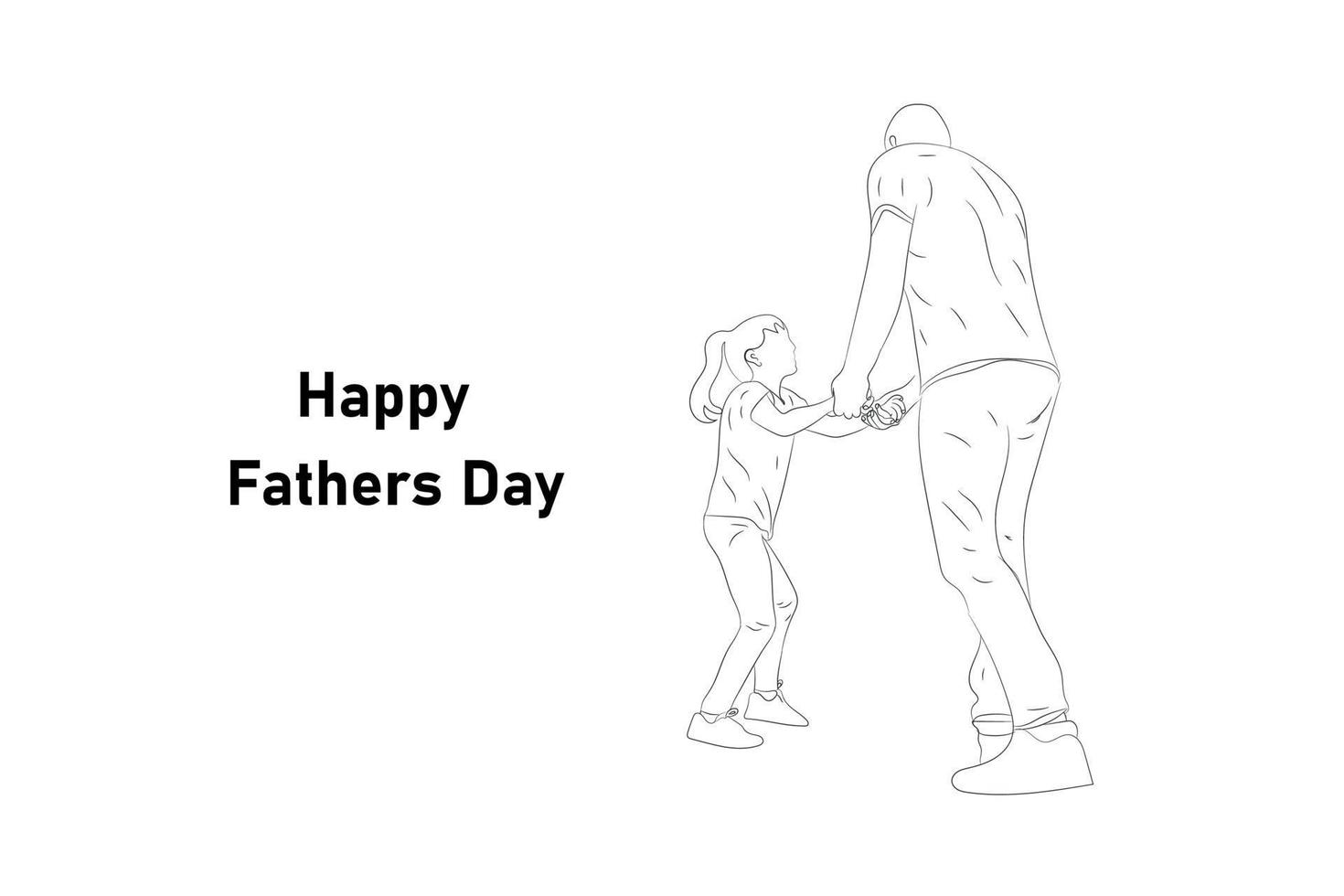 Happy father's day greeting card vector