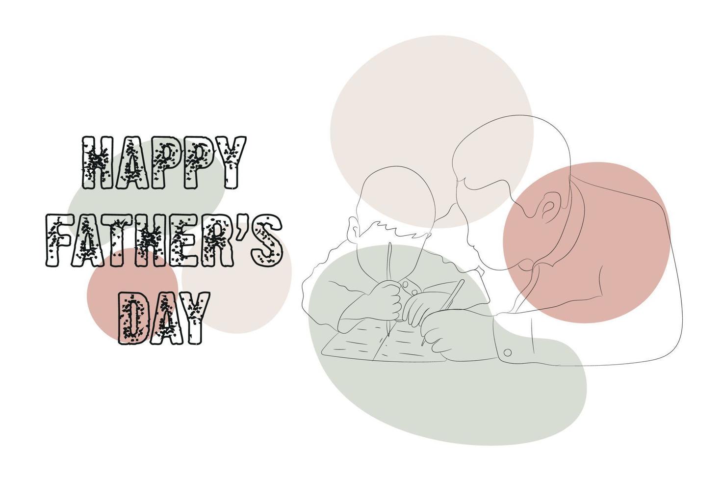 Happy father's day greeting card vector