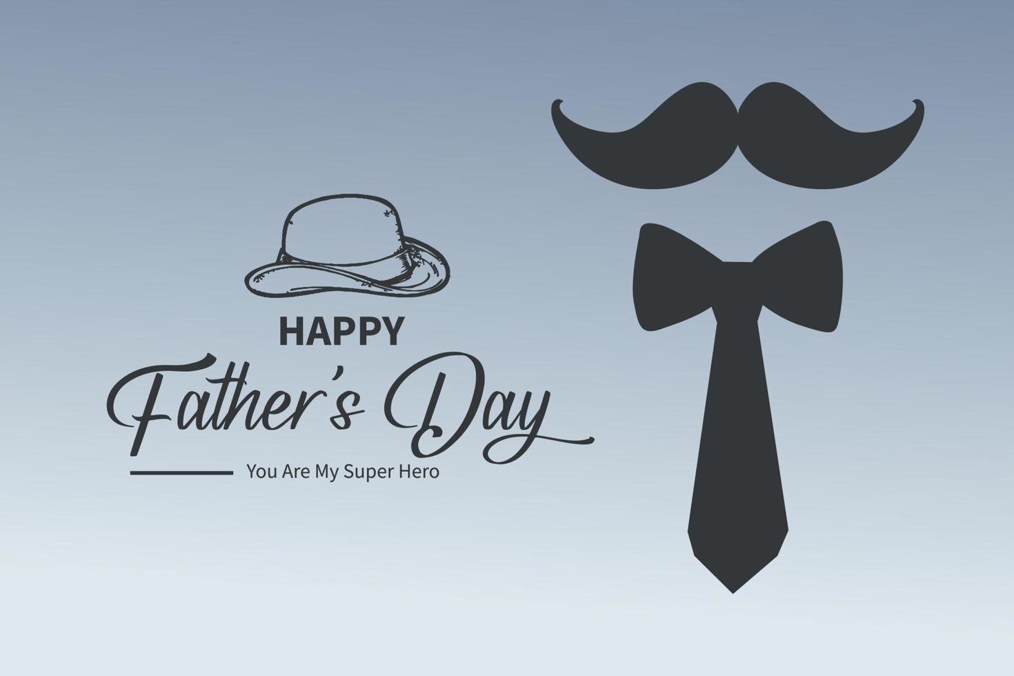 Happy father's day greeting card vector