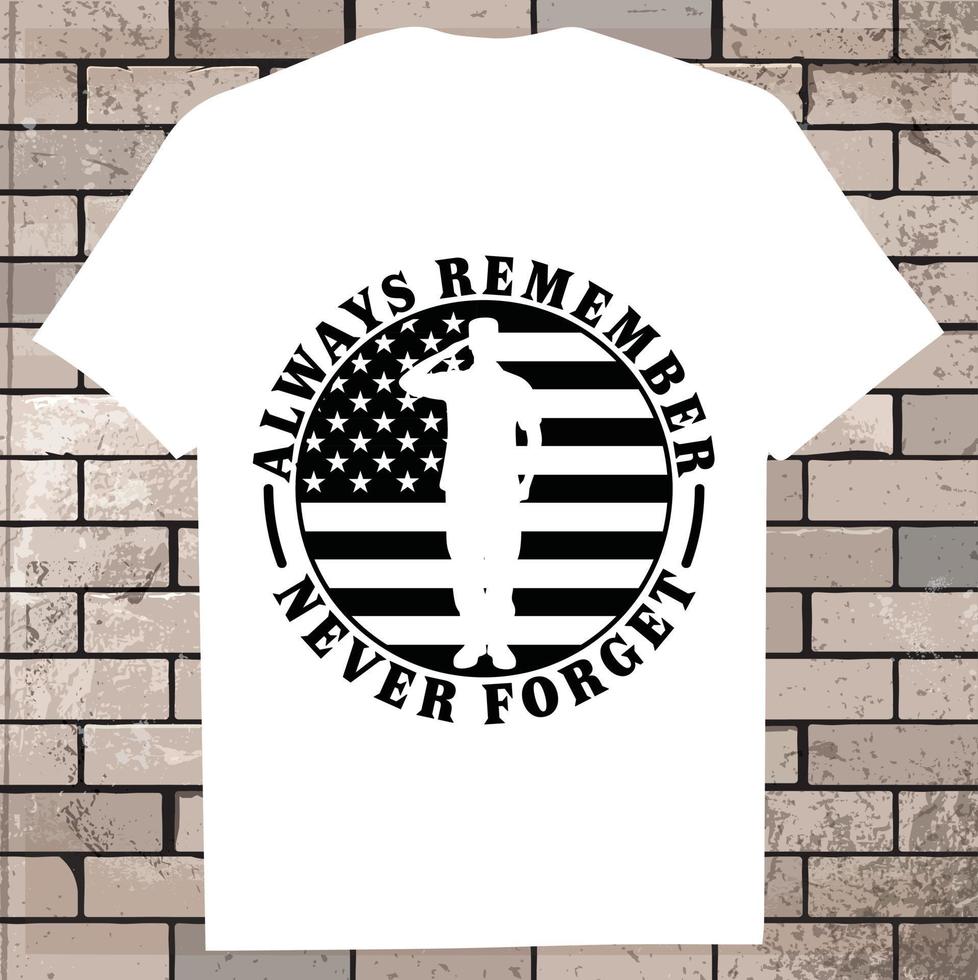 Memorial Day T-Shirt Vector illustration, USA flag