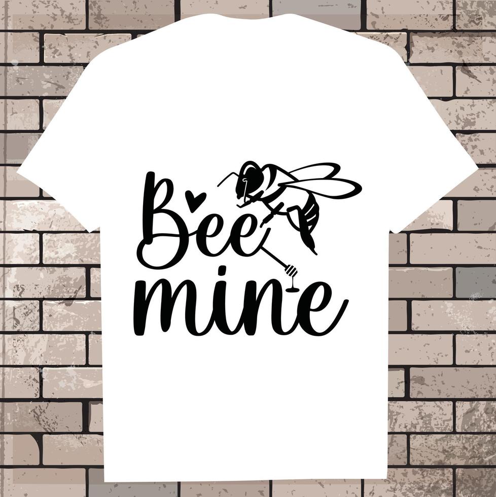 honey bee Black vector Illustration, Graphic T-Shirt Design Eps