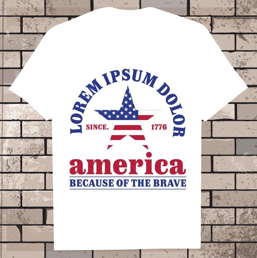 monumento día camiseta vector ilustración, Estados Unidos bandera