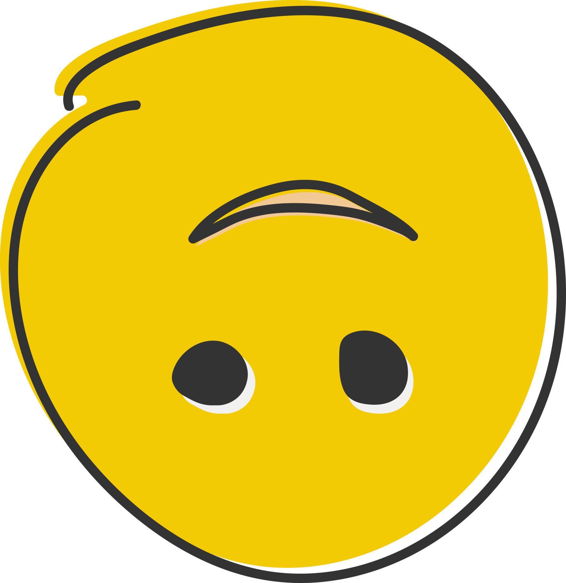 Upside down emoji. Silly emoticon, inverted smiling yellow face. Hand
