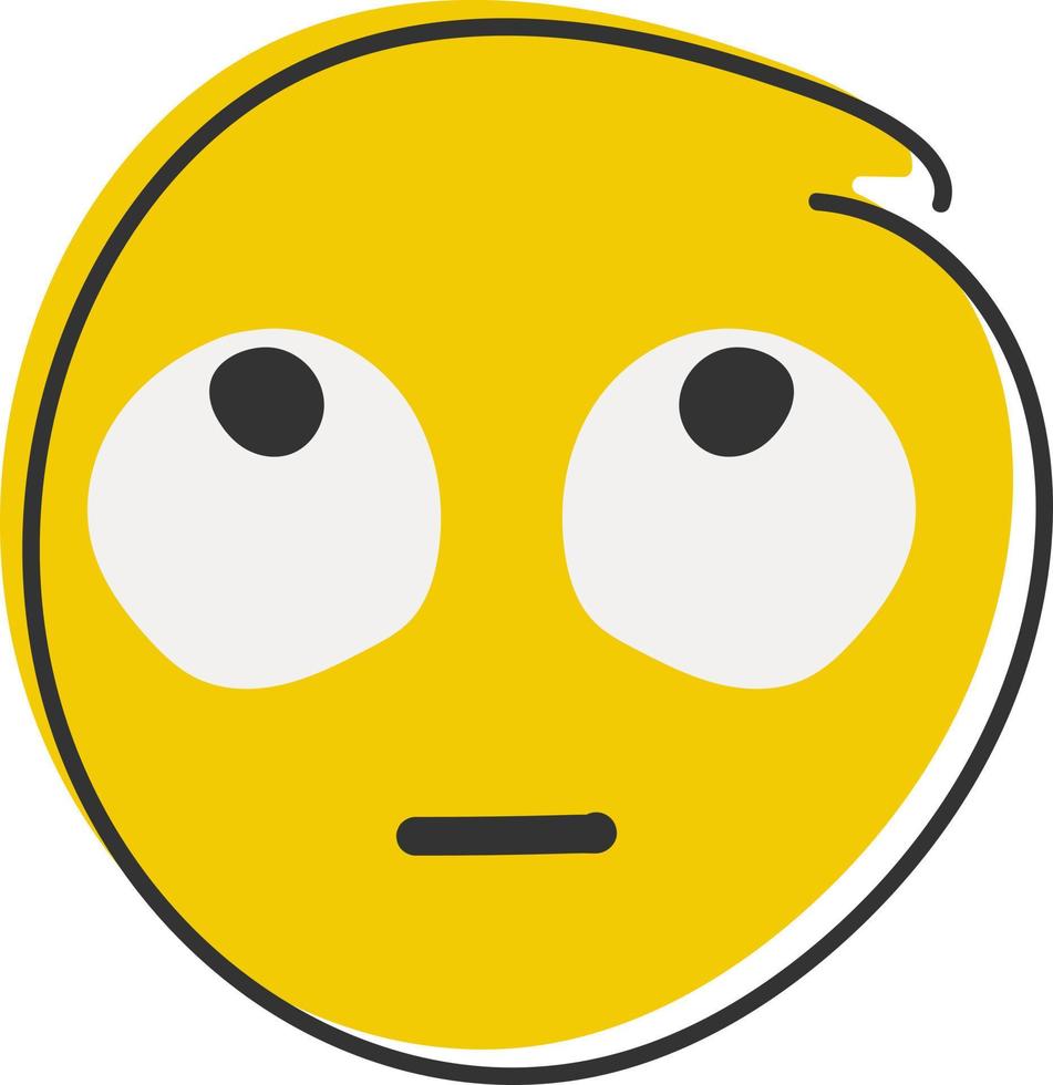 Flushed emoji. Embarrassed emoticon with big eyes 22461868 Vector Art at Vecteezy