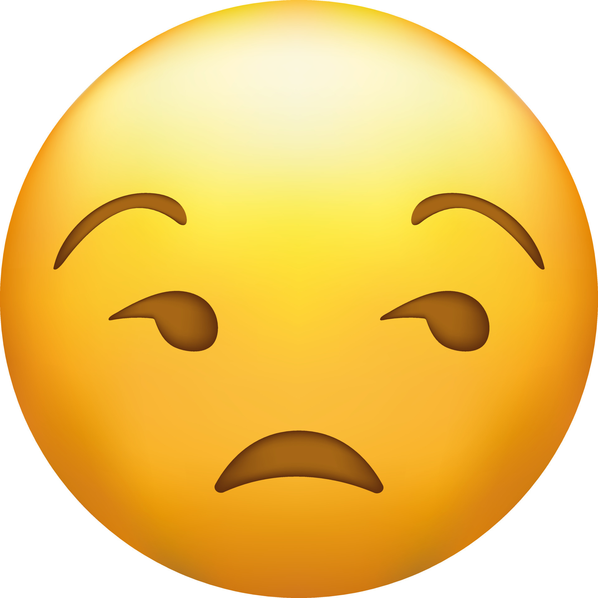 Unamused emoji. Meh emoticon, dissatisfied yellow face. 22461928 Vector ...