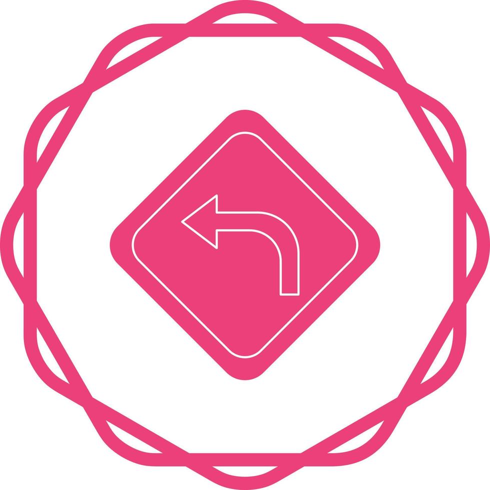 Left Turn Vector Icon