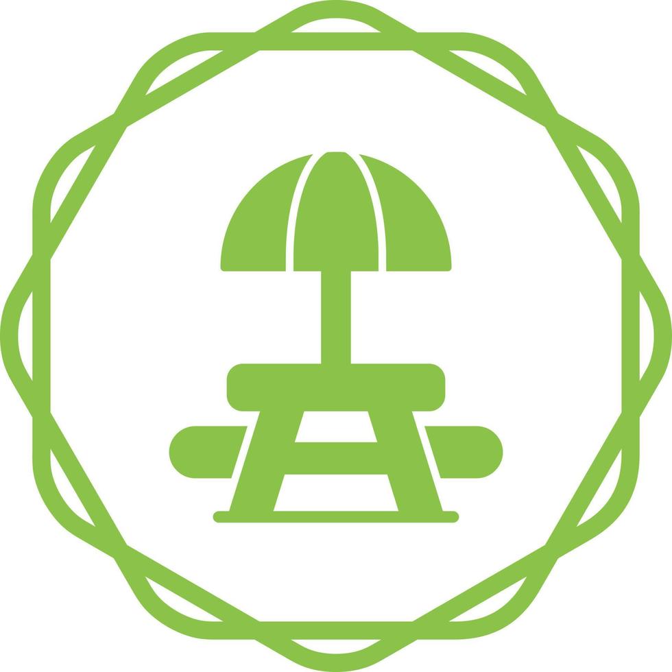 Picnic Table Vector Icon