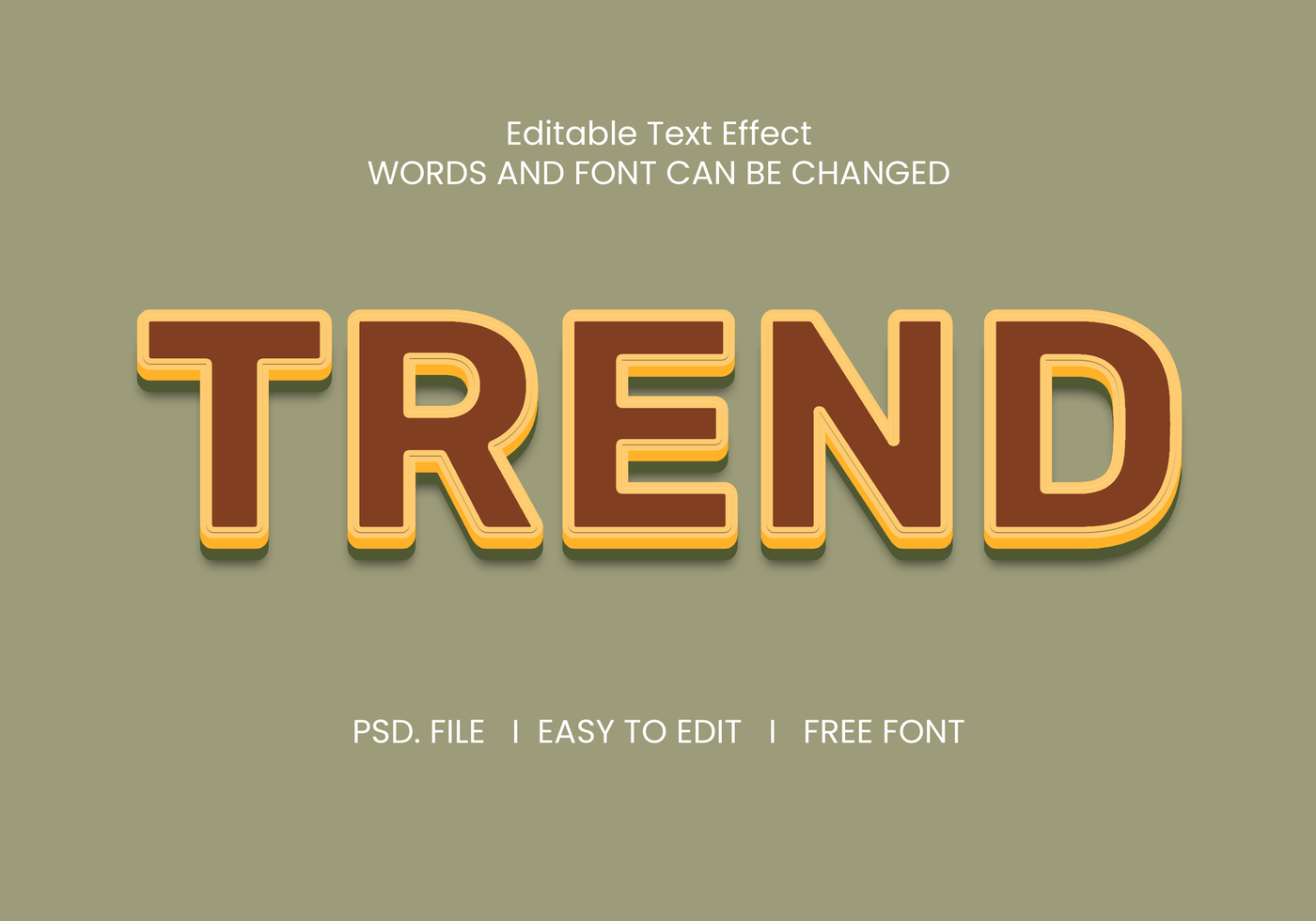 Trend text effect psd